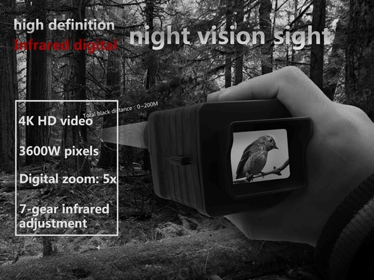NV3000C  Monocular Night Vision 4k 36MP 2' screen builtin 5000mAh li battery