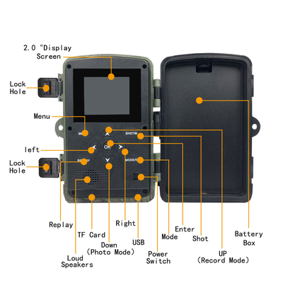 Micro SD HD Trail Camera IP54 Waterproof 16MP High Definition Trail Camera